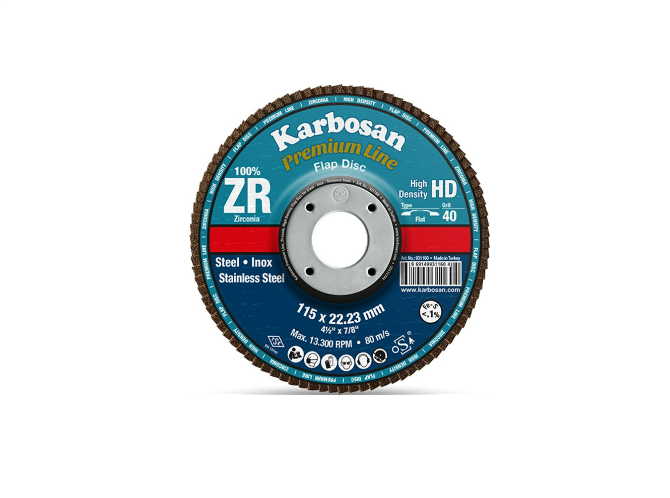 ZXR11 Comfort Line ZR Flap Disk- Konik 180mm 60 Kum