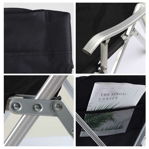 MADFOX Dachuan Katlanır Siyah Kamp Sandalyesi