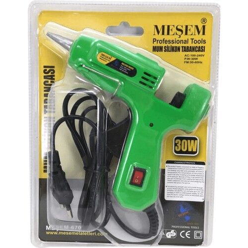 Meşem 6503 Mum Silikon Tabancası İnce 30W