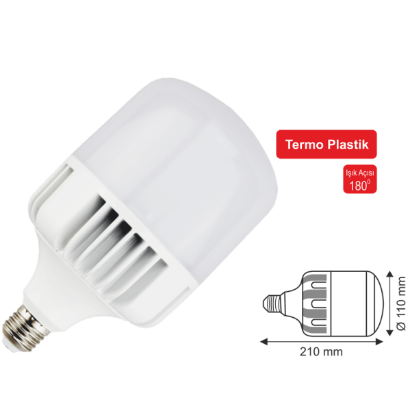 40W 6500K Beyaz Led Ampul 3200 Lümen E27 Duy