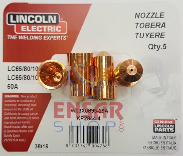 LINCOLN W3X893-29A Plazma Nozul 60A (KP 2844-4)