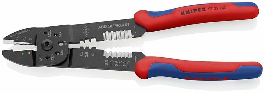KNIPEX Pabuç Sıkma Ve Kablo Sıyırma Pensesi (9722240)