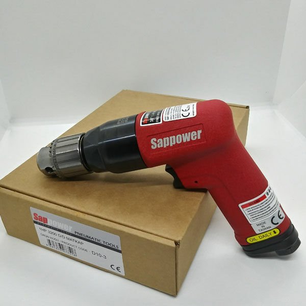 Sappower Havalı Matkap 10 mm 3200 D/D (Anahtarlı)