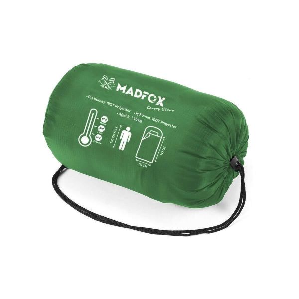 MADFOX Cavery Stone Uyku Tulumu -10° Derece (Yeşil)
