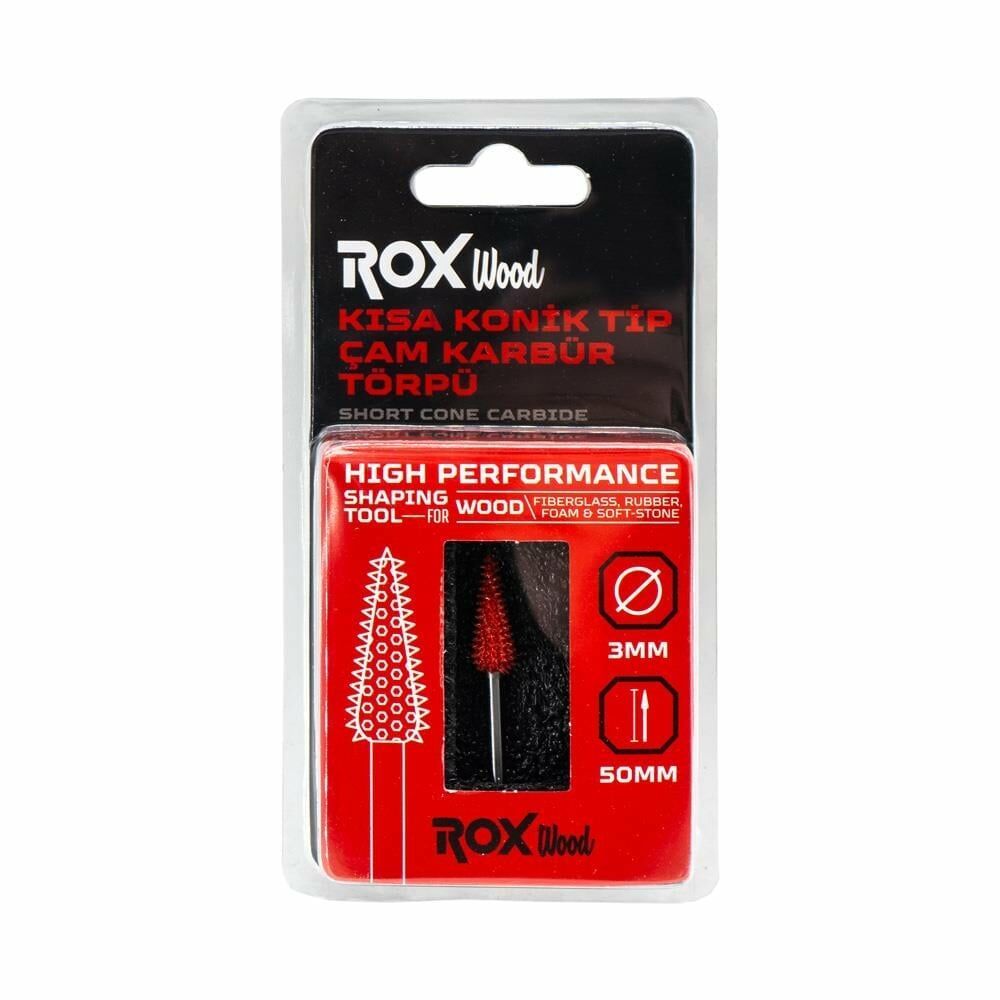 ROX WOOD Karbür Kısa Konik Çam Tip Ahşap Şekillendirme Törpü (153ROX0277)