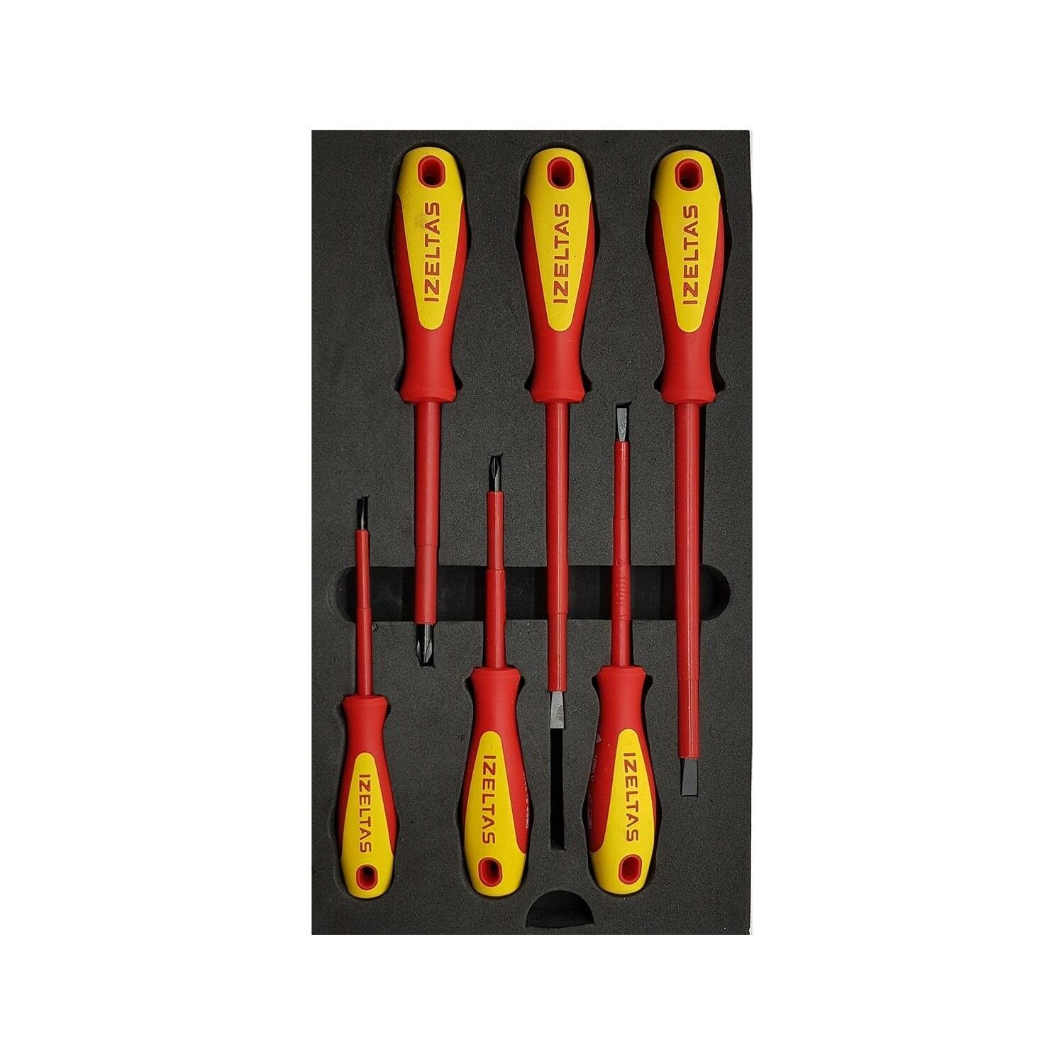 İzeltaş- 1000V İzoleli Elektrikçi Tornavida Seti 6 Parça