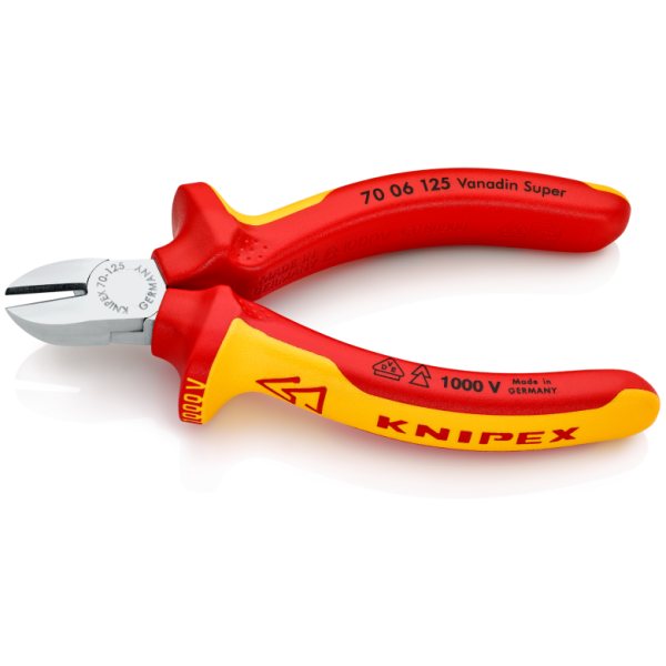 KNIPEX VDE 1000 Volt Elektrikçi Yan Keski 125 mm (7006125)