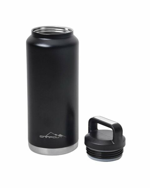 NURGAZ Campout Çift Katmanlı Termos Siyah 1000 ml (NG 163)