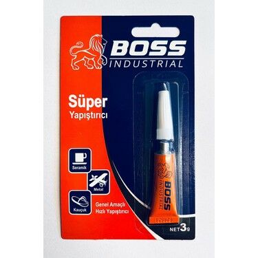 BOSS HIZLI YAPIŞTIRICI - ETİL SİYANOAKRİLAT 3 GR