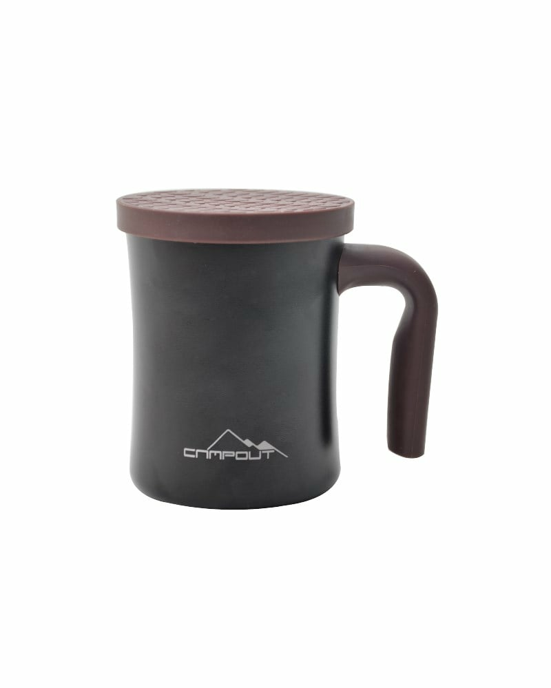 NURGAZ Campout Çift Katmanlı Termos Kupa Siyah (NG 174-SY)