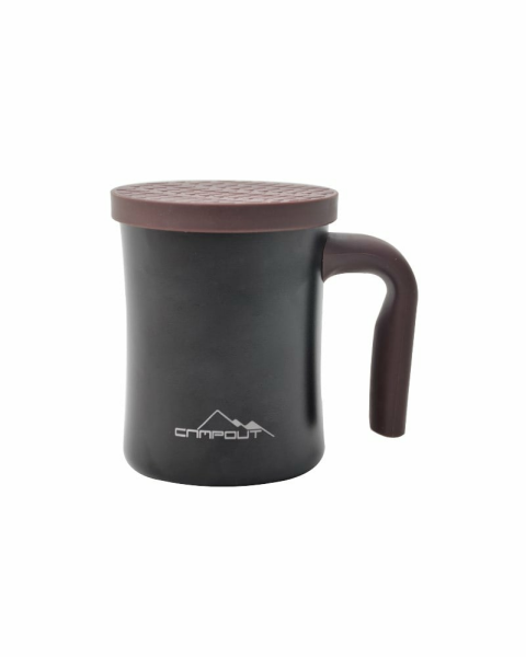 NURGAZ Campout Çift Katmanlı Termos Kupa Siyah (NG 174-SY)