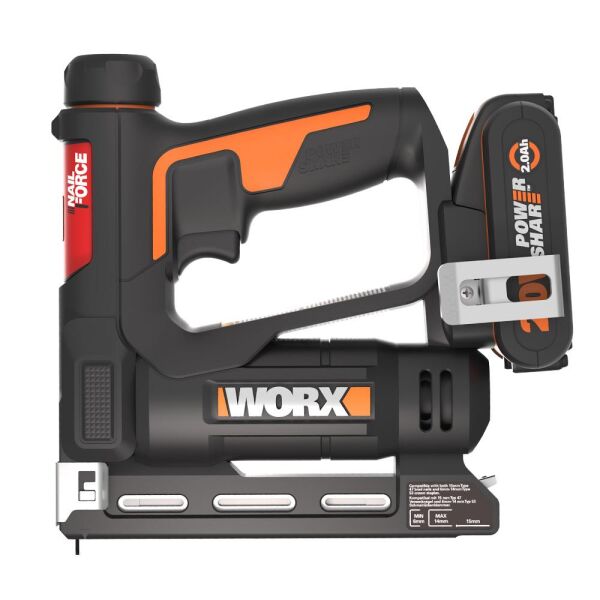 WORX WX843 Akülü Çivi - Zımba Çakma Tabancası 20 Volt Tek Akü