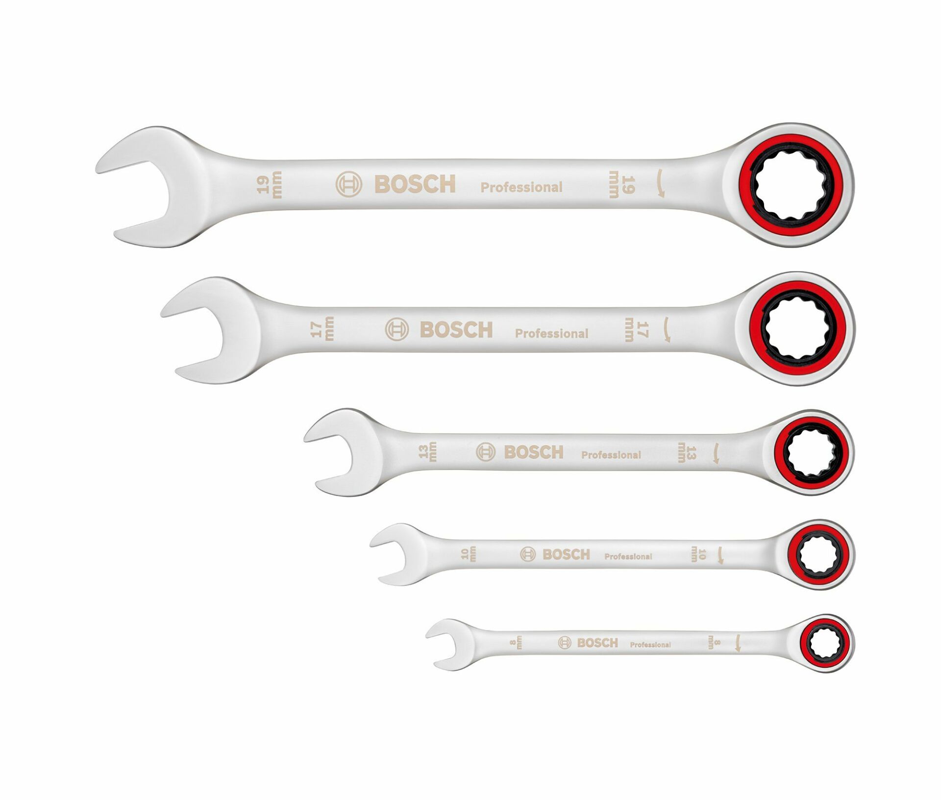 BOSCH Profesyonel 5 Parça Cırcırlı Kombine Anahtar Takımı (1600A02Z3D)