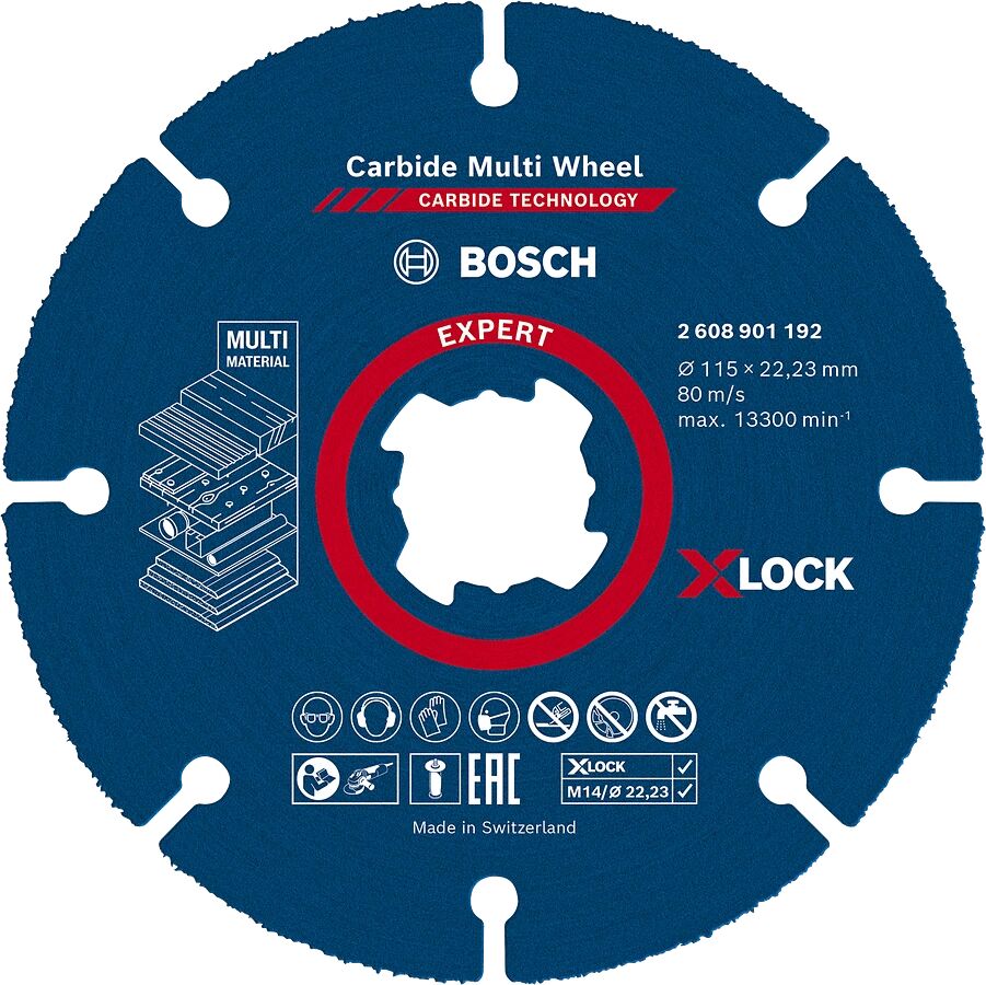 BOSCH Carpide Multi Whell Taşlama İçin Ahşap Kesme Diski 115 mm (Elmas uçlu)