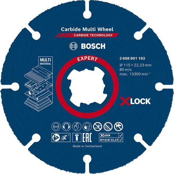 BOSCH Carpide Multi Whell Taşlama İçin Ahşap Kesme Diski 115 mm (Elmas uçlu)