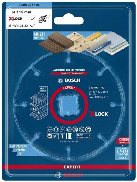 BOSCH Carpide Multi Whell Taşlama İçin Ahşap Kesme Diski 115 mm (Elmas uçlu)