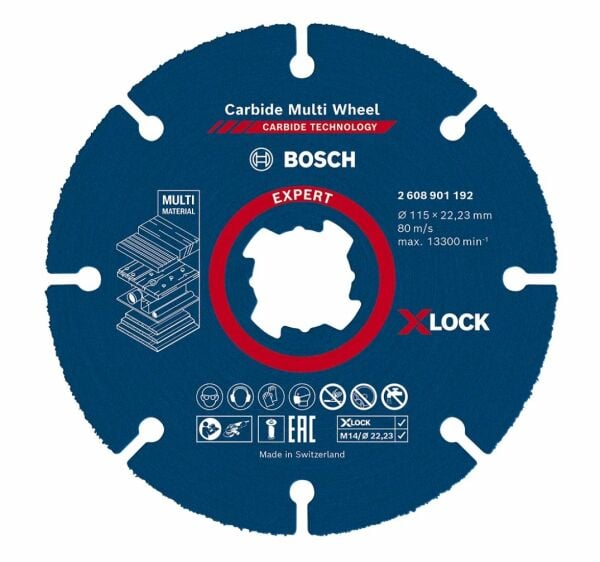 BOSCH Carpide Multi Whell Taşlama İçin Ahşap Kesme Diski 115 mm (Elmas uçlu)