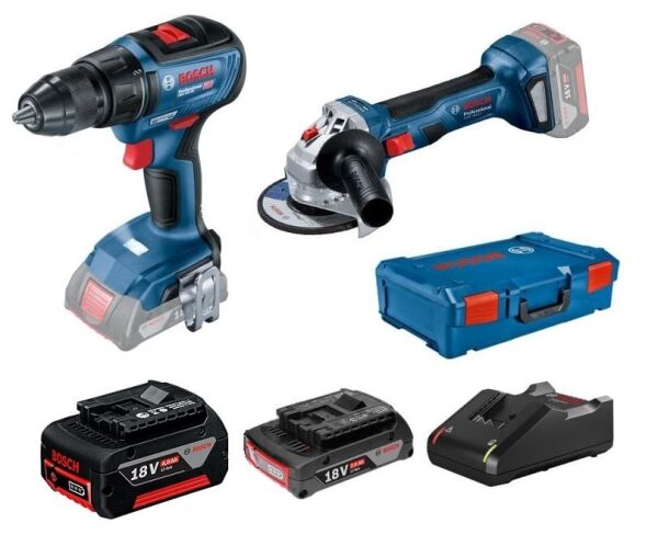 BOSCH GWS 180-LI + GSR 18V-50 Şarjlı Matkap ve Avuç Taşlama Seti