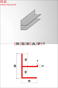 |FG33| Fuga Profil 3 metre/ 50 adet (24x15mm F) Ral 9016