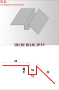 |FG36| Fuga Profil 3 metre/ 50 adet (10mm Geniş Çift Kanat U) Ral 9016