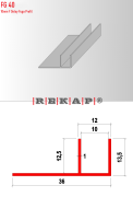 |FG40| Fuga Profil 3 metre/ 50 adet (10mm F) Ral 9016