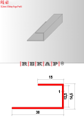 |FG41| Fuga Profil 3 metre/ 50 adet (12,5mm U) Ral 9016