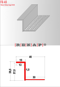 |FG45| Fuga Profil 3 metre/ 50 adet (13mm Z) Ral 9016