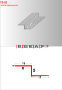 |FG49| Fuga Profil 3 metre/ 50 adet (15mm Z) Ral 9016