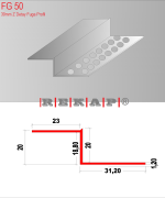 |FG50| Fuga Profil 3 metre/ 50 adet (30mm Z) Ral 9016