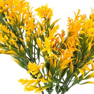 Yapay Nergis Bitkisi Sarı 40 Cm. UV Korumalı - Dış Mekan Uyumlu