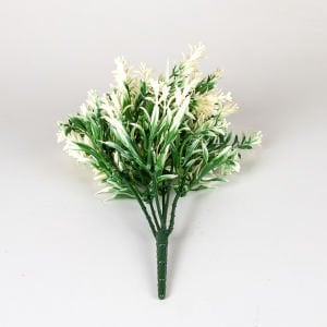 Yapay Nergis Bitkisi Beyaz 40 Cm. UV Korumalı - Dış Mekan Uyumlu