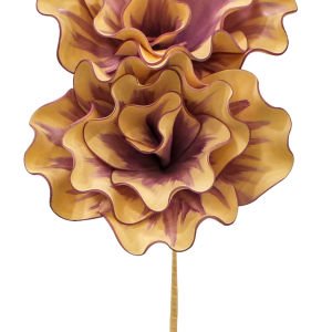 Yapay Çiçek Bulut Desen Simli Lila/Gold 75 Cm.