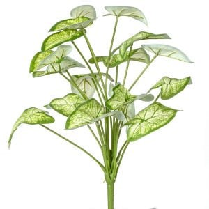 Yapay Bitki Syngonium-Melek Kanadı Gerçek Dokulu 18 Yaprak Yeşil-Beyaz 46 Cm.