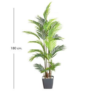 Yapay Palmiye Ağacı Gerçek Dokulu 19 Yapraklı Yeşil 180 Cm.