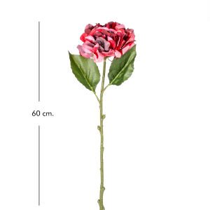 Yapay Çiçek Ortanca Tek Dal Küçük Boy Kırmızı 60 Cm.