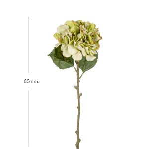 Yapay Çiçek Ortanca Tek Dal Küçük Boy Yeşil 60 Cm.