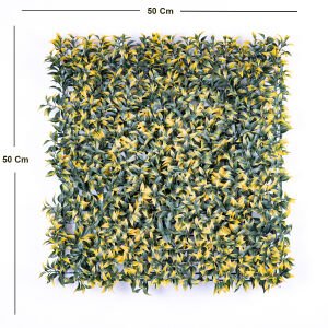 Yapay Çay Bitkisi Tabaka Sarı 50X50 Cm. UV KORUMALI - Dış Mekan Uyumlu