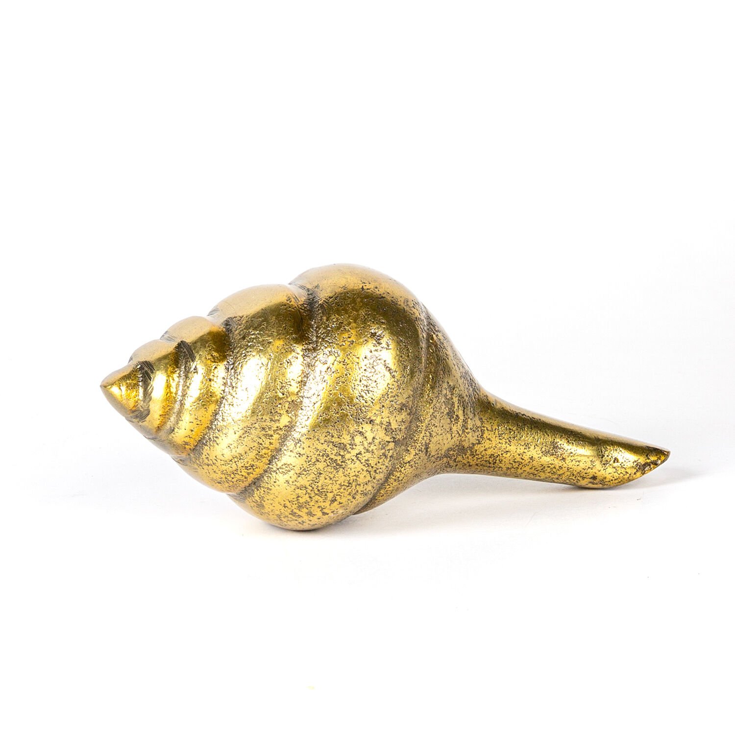 Dekoratif Metal Deniz Kabuğu Gold 14x6x6 Cm.