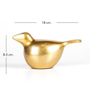 Dekoratif Metal Kuş Gold 18x10x8,5 Cm.