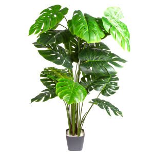 Yapay Monstera - Deve Tabanı Ağacı Gerçek Dokulu 20 Yaprak 165 Cm.