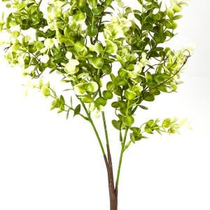 Yapay Okaliptus Demet Beyaz/Yeşil 55 Cm.