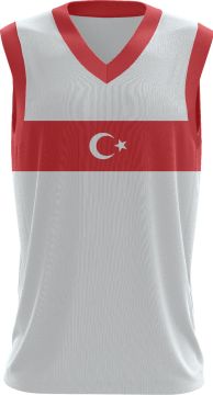 Basketbol Forması kırmızı MİLLİ TR-Beyaz