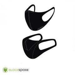 BLACKSPADE Unisex Koruyucu Maske Siyah S