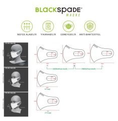 BLACKSPADE Çocuk Koruyucu Maske Oyun Baskı S1