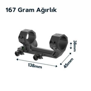 Vector Optics 21mm Ray İçin Su Terazisi ve Eğim Açısı Göstergeli  Dürbün Ayağı SCACD-24