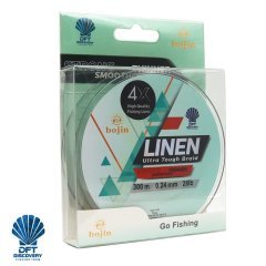 DFT Bojin 4X Linen İp Misina 0.24 mm 300 m  Yeşil