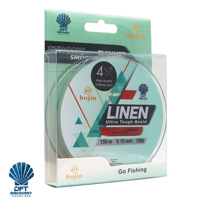 DFT Bojin 4X Linen İp Misina 0.10 mm  150 m  Yeşil