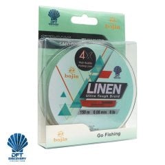 DFT Bojin 4X Linen İp Misina 0.08 mm  150 m  Yeşil