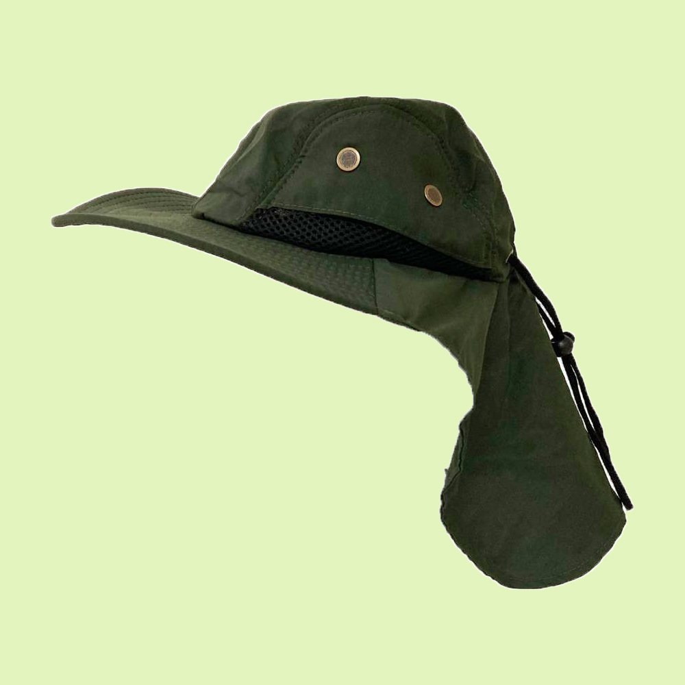Haki Renkli Ayarlanabilir Özellikli Bahçe - Safari Şapkası (20 Adet)