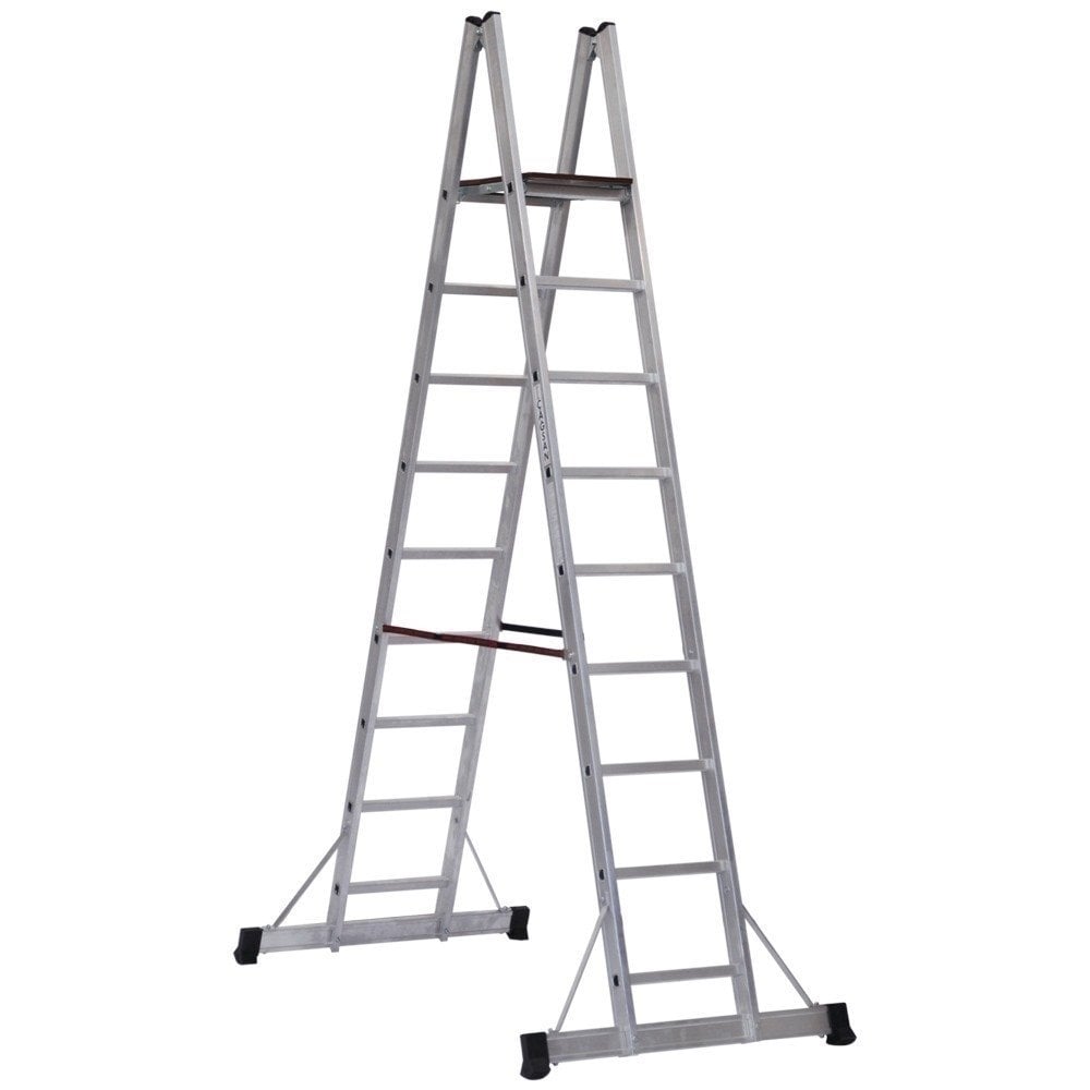 Çağsan 8+1 Basamaklı A Tipi Platformlu Alüminyum Merdiven